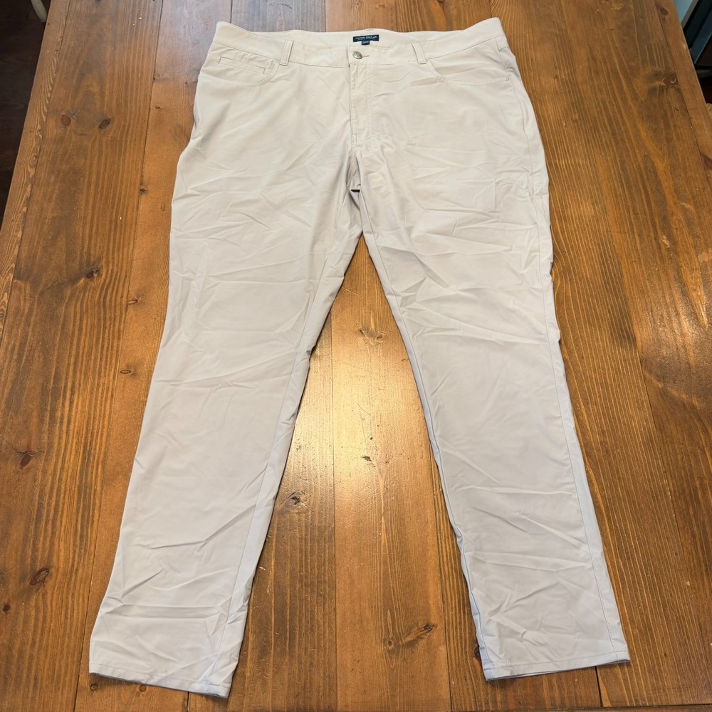 Peter Millar Crown Crafted Bingham Performance Pants Men 42x32 Tailored Fit Logo